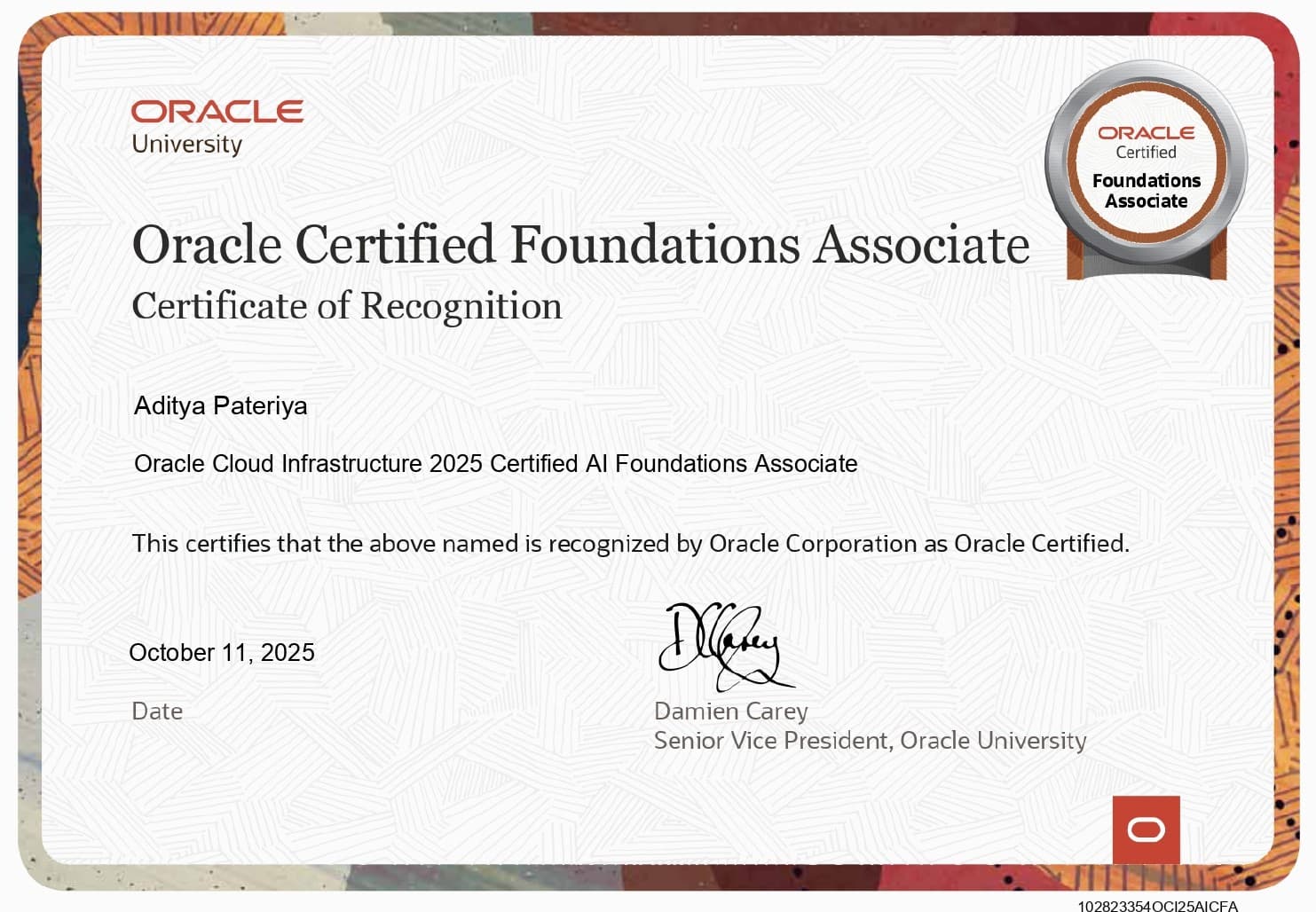 Oracle AI Foundations Associate